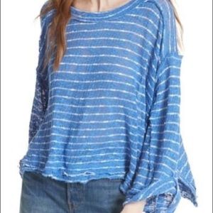 Free people Island Girl Hacci Stripe Tee size xs